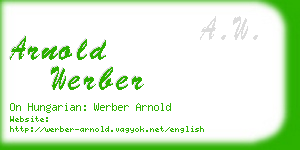 arnold werber business card